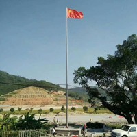 Mât de drapeau extérieur en aluminium conique de longueur OEM pour jardin, usage résidentiel et commercial