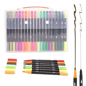 Hot Selling Double Ended Fine and Mango Tip Dual Tips Brush <b>Paint</b> Marker Pen <b>Set</b> With Support Customization - Product Image 4