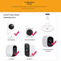 Nouveau support mural adhésif universel blanc pour plafond, rotation à 360°, pour caméras Arlo et Ring