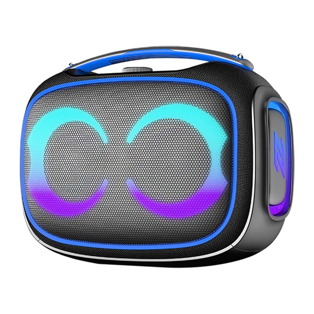 V 60W Dual Woofer Bluetooth Speaker with 5000mAh Battery, Mic Input & RGB Lighting