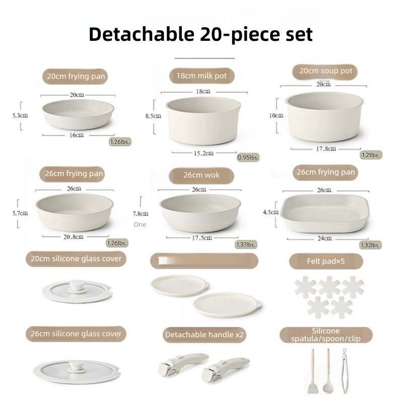 White 20 pcs set
