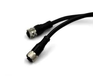 Kabel Daya Tahan Air Isolasi PVC/PUR Tegangan Tinggi 4 Pin M12 S Konektor Pengkodean