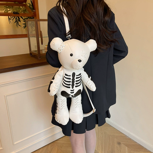 Diseño novedoso dibujos animados esqueleto oso mochila Regalo de Cumpleaños calavera desnuda muñeca mochila moda oso muñeca mujer mochila japonesa - Product Image 6