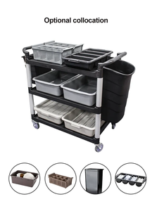 Organizador de restaurante de plástico PP de 4 compartimentos, caja Caddy para almacenamiento de cocina de cubiertos, utensilios y cubiertos - Product Image 2