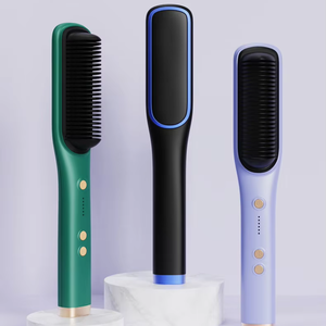Custom Private Label Heated <strong>Ceramic</strong> <strong>Hair</strong> <strong>Straightener</strong> Comb Electric Heating Anion <strong>Hair</strong> <strong>Straightener</strong> - Product Image 1