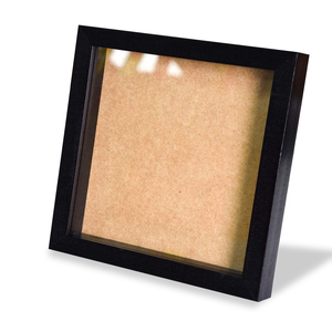 Đen trắng óc chó tùy chỉnh kích cỡ gỗ bóng hộp 3D với plexiglass spacer - Product Image 2