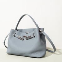 Sac à main de luxe en cuir véritable pour femme, sac fourre-tout en cuir de vachette pleine fleur grainé, sac à bandoulière à poignée supérieure