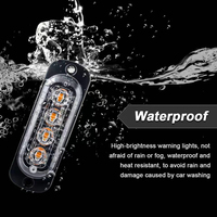 Led Strobe blinkende Kühlergrill-Lichter Auto Notfallwarnlicht für Auto Lkw-Anhänger Beacon-Lampe LED bernsteinfarbenes Seitlicht 12V 24V