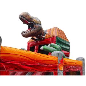 Château gonflable commercial personnalisé sur <span class=keywords><strong>le</strong></span> thème des dinosaures, grand château gonflable Dino Park avec toboggan - Product Image 6