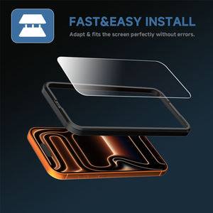ฟิล์มกันรอยกระจกนิรภัยใส 9H HD พร้อมกรอบติดตั้งสำหรับ iPhone 17 ซีรีส์ (ตัวอย่างฟรี) - Product Image 5