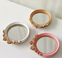 Miroirs irréguliers en gros pour l'exportation, style baroque vintage, ornements miniatures en résine tridimensionnels pour Noël