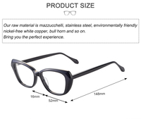 Vente chaude Prix d'usine Fabricants en gros Montures de lunettes optiques en acétate avec décoration métallique