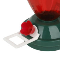 Vente en gros de mangeoires à eau liquide pour oiseaux sauvages, durables, écologiques, en plastique rouge et transparent, à suspendre à l'extérieur