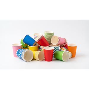 Gobelets en papier jetables à paroi simple de qualité alimentaire colorés pour boissons chaudes - Marque GS Graphics - Product Image 1