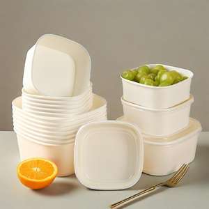 Tazones de Papel para Almuerzo con Impresión Personalizada, Redondos y Rectangulares, Desechables, de 25oz y 50oz, Tazones para Sopa, Tazones de Papel Kraft para Ensalada con Tapa - Product Image 3