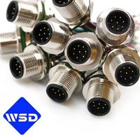 Câble Connecteur Étanche pour Capteur Industriel M12 4 Broches 5 Broches 8 Broches Mâle Femelle IP67 IP68 Faisceau de Câblage Aviation pour Automatisation PLC
