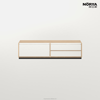 Meuble TV moderne NORYA, console multimédia, couleur blanche, pour salon, meuble en bois, meuble de rangement