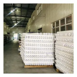 非洲市场热卖白色罂粟花75617 TRUERAN白色府绸混纺面料44/45英寸每卷30码