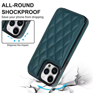เคสโทรศัพท์แบบกระเป๋าสตางค์หนัง TPU+PU สำหรับใส่บัตรเครดิต ดีไซน์กันกระแทก สำหรับ 11/12/13/14/15 Pro Max/XR/XS - Product Image 4