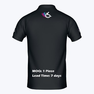 T-shirt polo pour homme à manches courtes, personnalisé, sublimé, en polyester, à séchage rapide, coupe ajustée, design personnalisé, avec logo - Product Image 2