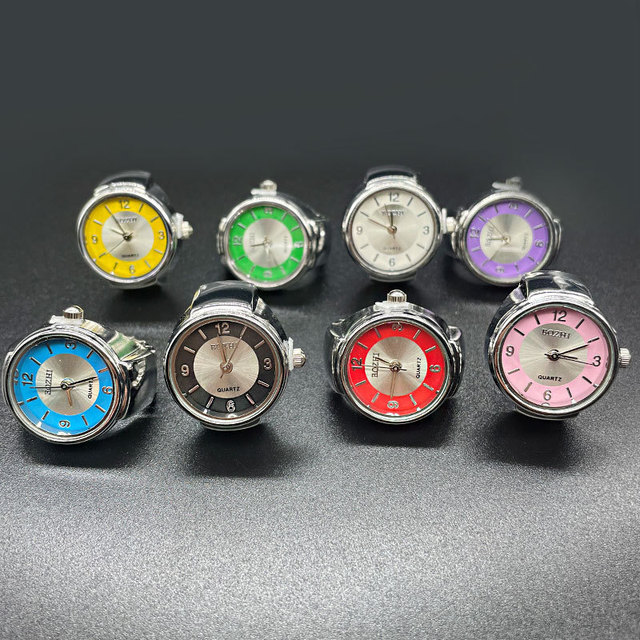 New Promotion Gifts Luxury Unisex Finger Watch Ring Retro Punk Digital Watches Elastic Stretchy Finger Rings Watch Clock Relojes