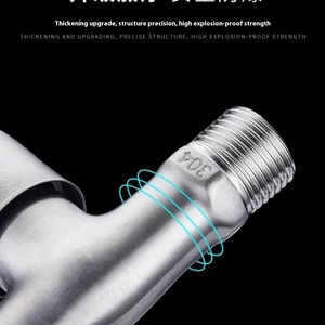 <span class=keywords><strong>Robinet</strong></span> de machine à laver en acier inoxydable 304, 1/2 pouce, avec noyau en cuivre, bec pointu, poignée estampée, pour extérieur et bassin de lavage - Product Image 4