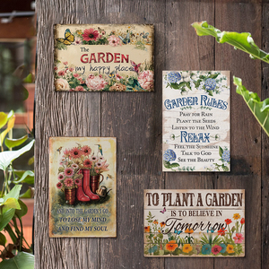 Vintage <strong>Garden</strong> Rules Metal Plaque Relax Feel Sunshine Talk to God <strong>Outdoor</strong> <strong>Garden</strong> Decor <strong>Sign</strong> - Product Image 4