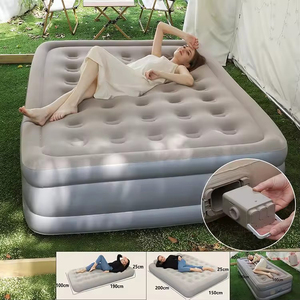 Lit pneumatique autogonflant personnalisé en usine avec pompe intégrée, lit gonflable pliable pour dormir, <span class=keywords><strong>matelas</strong></span> pneumatique à flocage en PVC - Product Image 3