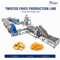 CE-gecertificeerde industriële apparatuur voor het maken van frieten voor aardappelreepjes van 7x7mm en 9x9mm met automatische frituur- en IQF-vriesfunctie