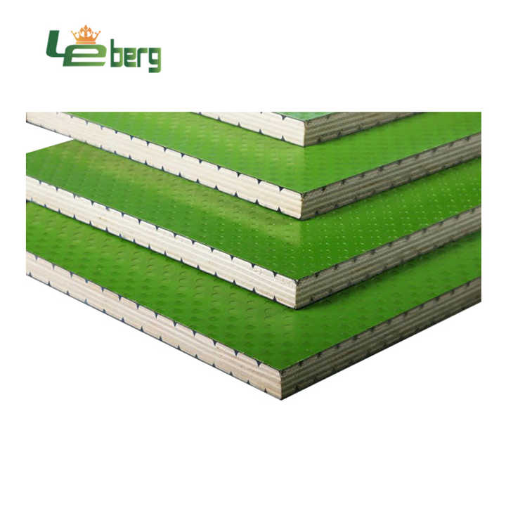 Green PP Plastic Film Faced Plywood for Construction Plastic Formwork Panel Poplar Eucalyptus Film Faced Shuttering Plywood
