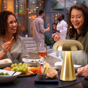 1800毫安时可充电蘑菇形夜灯台灯创意氛围餐厅DC电源装饰灯 - Product Image 5