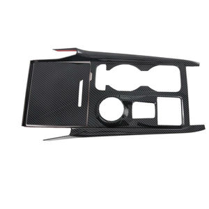 Cubiertas de accesorios de coche negras de fibra de carbono ABS, soporte de Panel de engranajes, Kits de carrocería, pegatina para <span class=keywords><strong>Ford</strong></span> <span class=keywords><strong>Explorer</strong></span> <span class=keywords><strong>2020</strong></span> - Product Image 4