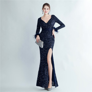 31207-S #   Robe de soirée longue à sequins, <span class=keywords><strong>grande</strong></span> taille, pour spectacle et banquet - Product Image 2