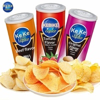 Keripik Kentang Kobic 105g Rasa Klasik Kalengan Original Tomat Pedas Mentimun Camilan Umur Simpan 300 Hari Asal Tiongkok Daratan