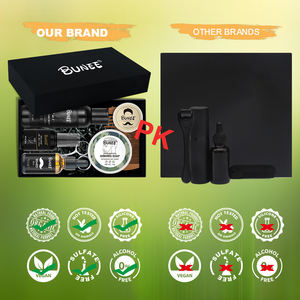 Baardverzorgingsset Groei Serum Conditioner Olie Balsem Borstel Baard Shampoo/Was Kam Schaar Alles In Één - Product Image 5