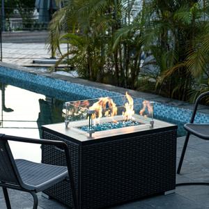 1インチカリブブルーダイヤモンド防火ガラス暖炉高光沢装飾ガラス岩バルク供給リビングルーム屋外 - Product Image 4