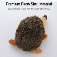 Jouet pour chien hérisson en peluche mignon, couineur, lavable, doux, pour nettoyage des dents des chiots, vente en gros, stock disponible, OEM personnalisé