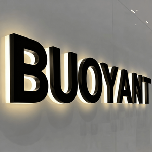 Gold Metal Letters Business Shop <b>Signs</b> 3d logo Custom <b>Led</b> Channel Backlit <b>Signs</b> Store Outdoor Building Wall Advertising - Product Image 1
