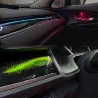SJC, la Mejor Luz Ambiental Interior para Automóvil con Estilo de Cielo Estrellado Dinámico de 64 Colores y Galaxia, para Honda Civic 2016-2021