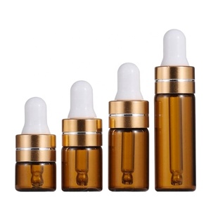 ขวดแก้วหยดน้ำมันหอมระเหยสีชาขนาด 1 มล. 2 มล. 3 มล. 5 มล. ขายดี - Product Image 1