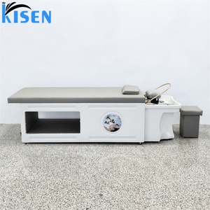 KISEN Mobilier de salon : Fauteuil portable pour lavage de cheveux, massage et soin du cuir chevelu, lit de spa pour thérapie aquatique capillaire, lit de shampoing - Product Image 4