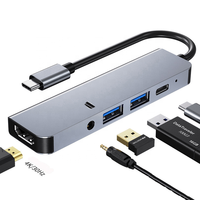Nouvelle station d'accueil multiport USB-C 11-en-1 avec lecteur de cartes SD/TF, audio USB 3,5 mm, Type C 11-en-1 multi-ports