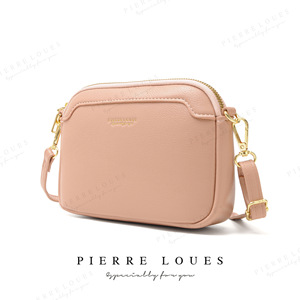 Pierre Loues Women's <b>Small</b> Square Shoulder <b>Bag</b> Pink Zipper Waterproof Everyday Use Summer 2024 - Product Image 4