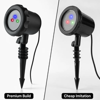 Projecteur Laser RGB 8 Motifs en 1 IP65 Extérieur 100-240V CE Mini pour Jardin, Parc, Pelouse, Cour, Spectacle Lumineux Nocturne, Fêtes et Événements Saisonniers
