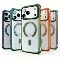 Coque de téléphone transparente magnétique antichoc pour iPhone 18 Pro Max, design ergonomique, prise en main plus ferme, anti-chute, airbag