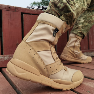 รองเท้าฝึกซ้อม HKSF TSB1102 รุ่นซัมเมอร์ ระบายอากาศได้ดี น้ำหนักเบา พื้นรองเท้า EVA สีกากี - Product Image 1