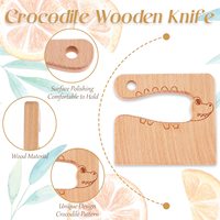 8 pièces de couteaux de cuisine en bois pour enfants pour la vraie cuisine comprenant un couteau en plastique pour tout-petits