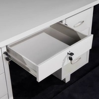 Bureau moderne en acier et métal pour bureau à domicile, chambre à coucher et bureau, école et hôpital, table d'ordinateur avec tiroirs, meubles en fer