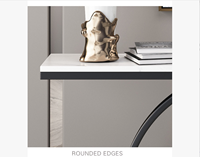 Nouvelle console d'entrée multifonctionnelle en marbre et fer forgé de style chinois, mobilier de maison de luxe léger