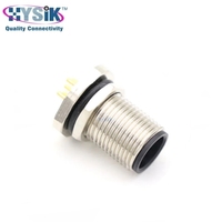 Conector M12 de 5 Polos Macho para Montaje en Panel Trasero, IP67, Codificación A, para Equipos de Diagnóstico por Imágenes Médicas